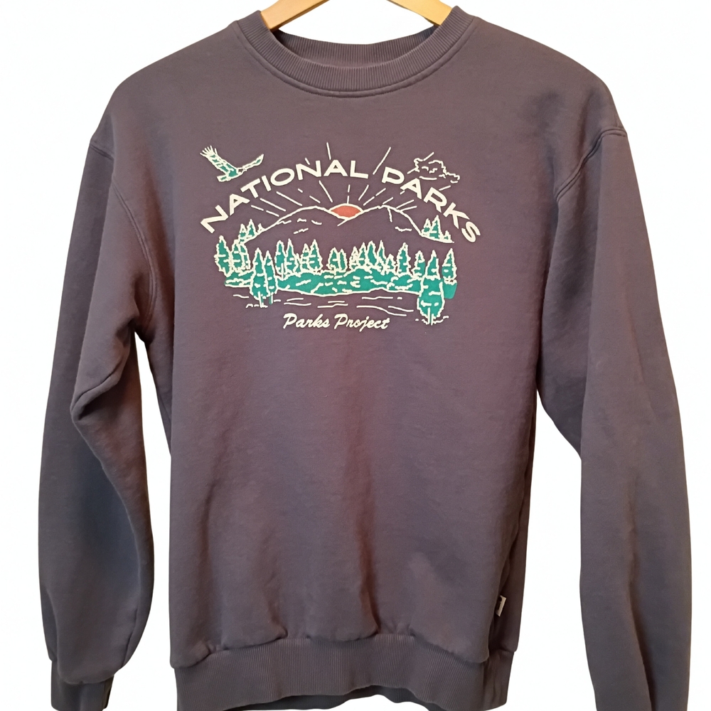 Parks Project National Parks Sweatshirt Women’s XS Gray Fleece Pullover Gorpcore